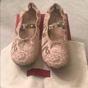 Pink Valentino Ballerina Shoes